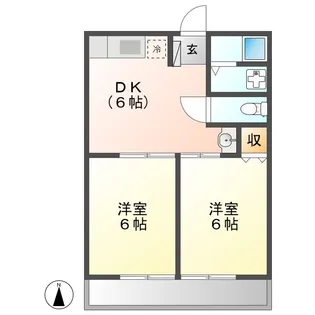 エクセレントB【2階】の間取り