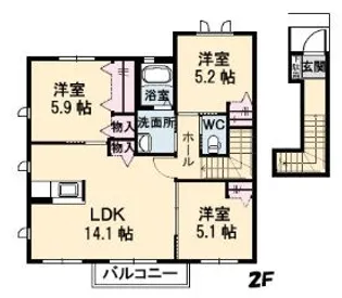 Sin嶋山ーII【2階】の間取り