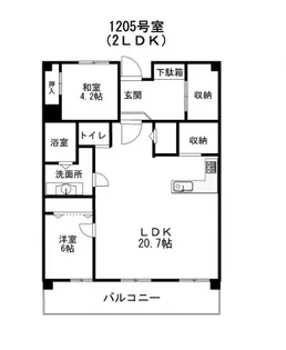 ポートピア宇品【12階】の間取り