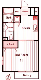 クレール白楽【2階】の間取り