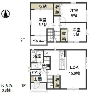 岡山県倉敷市玉島乙島【一戸建】の間取り