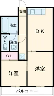 シェブー喜田村II【1階】の間取り