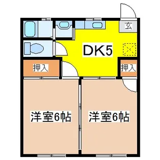 第二まるみ荘【1階】の間取り