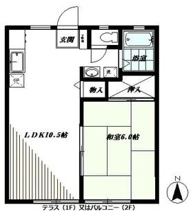 リエスあさか根岸台A・B棟【2階】の間取り