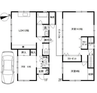神奈川県横浜市中区本牧町2【一戸建】の間取り