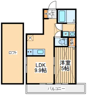 カーザフェリーチェ横浜西谷【2階】の間取り
