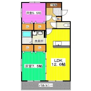 ソリテール麻生田【4階】の間取り