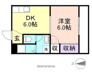 マンション本町【1階】の間取り