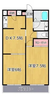 ソレアード小台【3階】の間取り