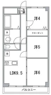 東京都渋谷区本町3【マンション】の間取り