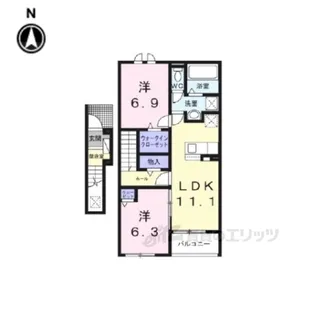 プリュニエキャトル【2階】の間取り