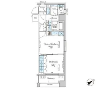パークアクシス横浜山下町【4階】の間取り