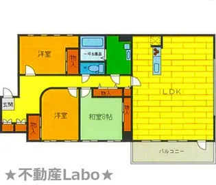 徳島県板野郡松茂町広島字四番越【マンション】の間取り