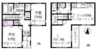 東京都世田谷区上用賀4【一戸建】の間取り