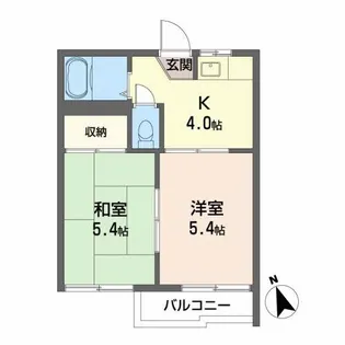 タウニィ蓬莱【2階】の間取り