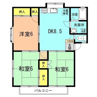 スイートイエローハイツ【1階】の間取り