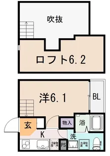 ヴァンベール小若江【2階】の間取り