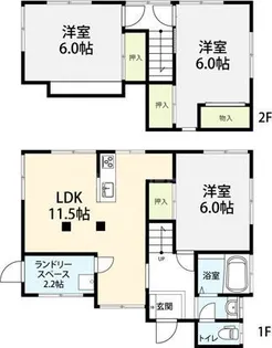 千葉県松戸市上本郷【一戸建】の間取り