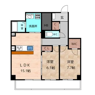 Ceres中村公園前【4階】の間取り
