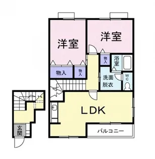 千葉県千葉市緑区おゆみ野5【アパート】の間取り