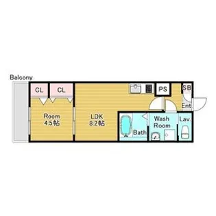 京都府京田辺市大住関屋【アパート】の間取り