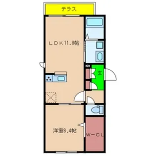 シャーメゾンオーク【1階】の間取り