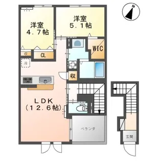 サクラーレ・アリエッタ【2階】の間取り