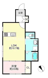 ビスカ篠尾【2階】の間取り