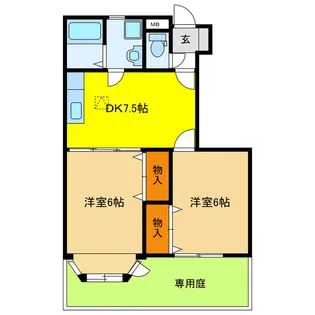 岐阜県羽島郡岐南町徳田6【アパート】の間取り