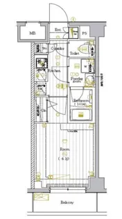 プレミアムキューブ大崎DEUX【1階】の間取り