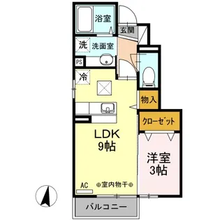 DーROOM SAKURA【1階】の間取り