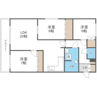 ティーズビレッジ元町【3階】の間取り