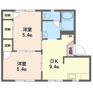 サンハイツ美しが丘【1階】の間取り