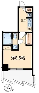 オモチデ扇大橋【3階】の間取り