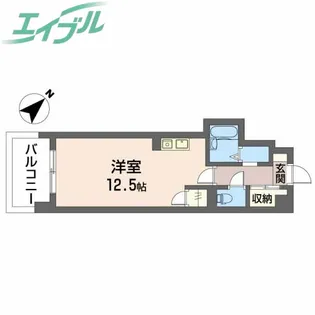 シティビラ中浜田【5階】の間取り