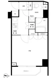 ルーブル泉岳寺前【2階】の間取り