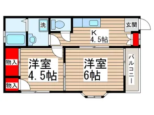 フジハイツ【1階】の間取り