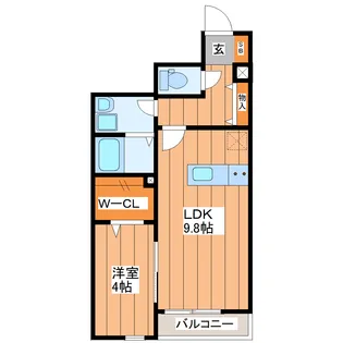 ピュアランド福室【1階】の間取り