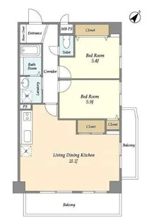 サント・コア目黒【2階】の間取り
