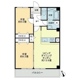 フォブールトロワ【1階】の間取り