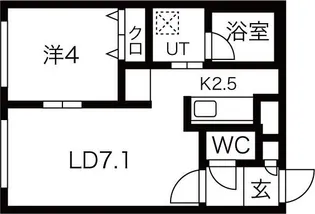 Blue Orb MISONO(ブルーオーブ美園)【4階】の間取り