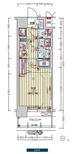 プレサンス塚本ミッドマーク【5階】の間取り
