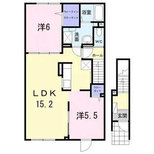エクセル 五稜郭【2階】の間取り