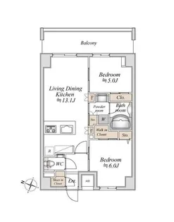 板橋本町ステーションレジデンス【10階】の間取り