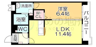 ベスタ櫛原【8階】の間取り