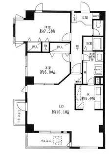 APARTMENT HOUSE T2【2階】の間取り