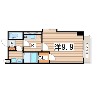 アンソレイユ河原町【5階】の間取り