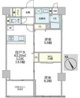 エスエスノット【6階】の間取り
