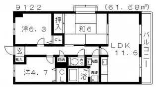 ハイグレード高井田【4階】の間取り