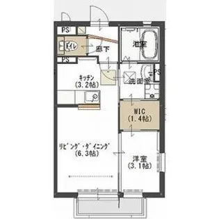 サンクテュエール【1階】の間取り